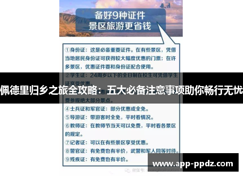 佩德里归乡之旅全攻略：五大必备注意事项助你畅行无忧